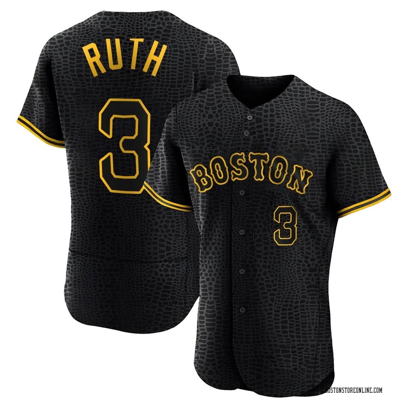Youth Majestic Boston Red Sox #3 Babe Ruth Replica Navy Blue Alternate Road  Cool Base MLB Jersey