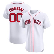 Custom Men's Boston Red Sox Home Jersey - White Elite