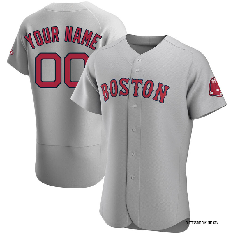 Custom Men's Boston Red Sox Road Jersey - Gray Authentic