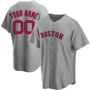 Custom Youth Boston Red Sox Road Jersey - Gray Replica