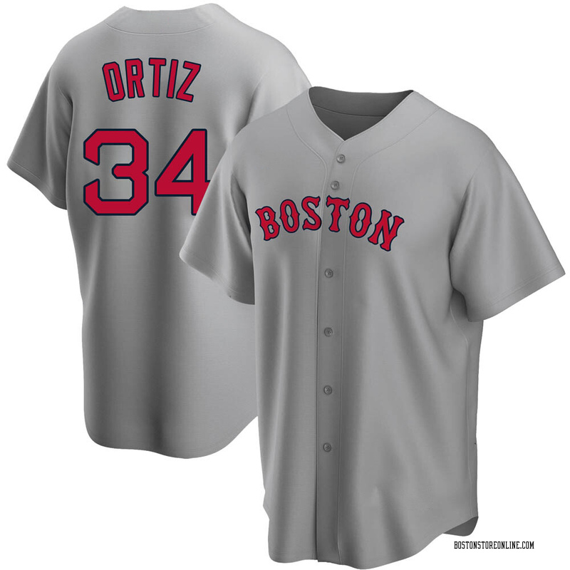 David Ortiz Men's Boston Red Sox Road Jersey - Gray Replica