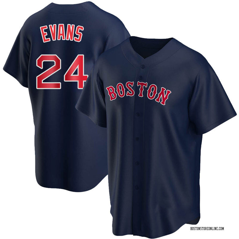 Dwight Evans Men's Boston Red Sox Alternate Jersey - Navy Replica