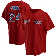 Dwight Evans Men's Boston Red Sox Alternate Jersey - Red Replica
