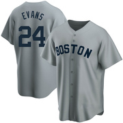 Dwight Evans Men's Boston Red Sox Road Cooperstown Collection Jersey - Gray Replica