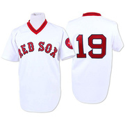 Fred Lynn Men's Boston Red Sox Throwback Jersey - White Replica