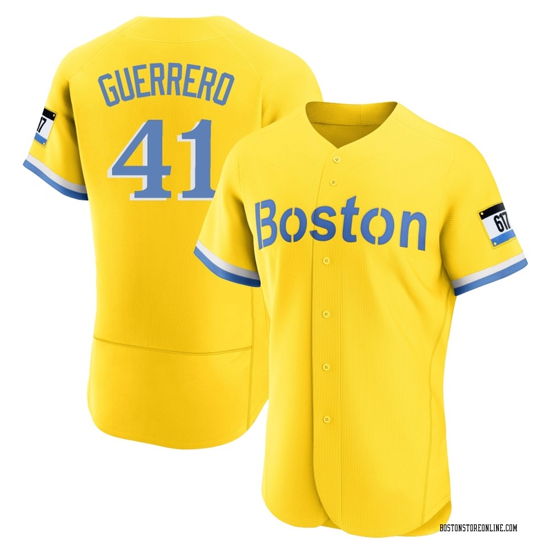 Tyron Guerrero Men's Boston Red Sox Blue 2021 City Connect Jersey - Gold/Light Authentic