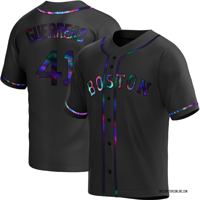 Tyron Guerrero Youth Boston Red Sox Alternate Jersey - Black Holographic Replica