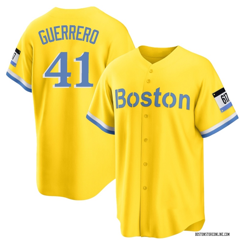 Tyron Guerrero Youth Boston Red Sox Blue 2021 City Connect Player Jersey - Gold/Light Replica